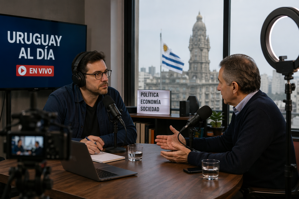 Digital political interview in Uruguay on streaming platform